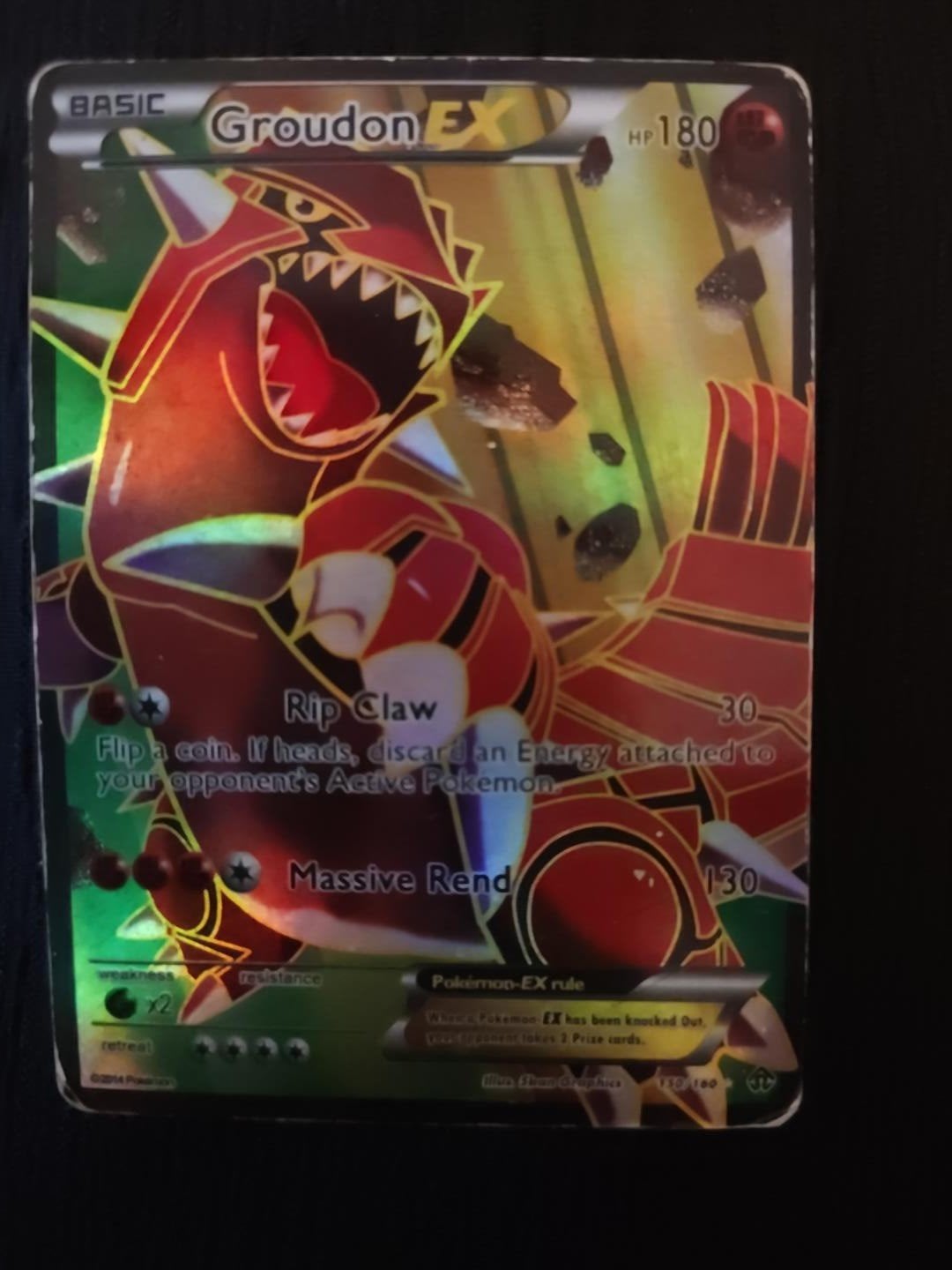 Pokémon Kaart: Groudon EX (Full Art, XY - Primal Clash), Ophalen of Verzenden
