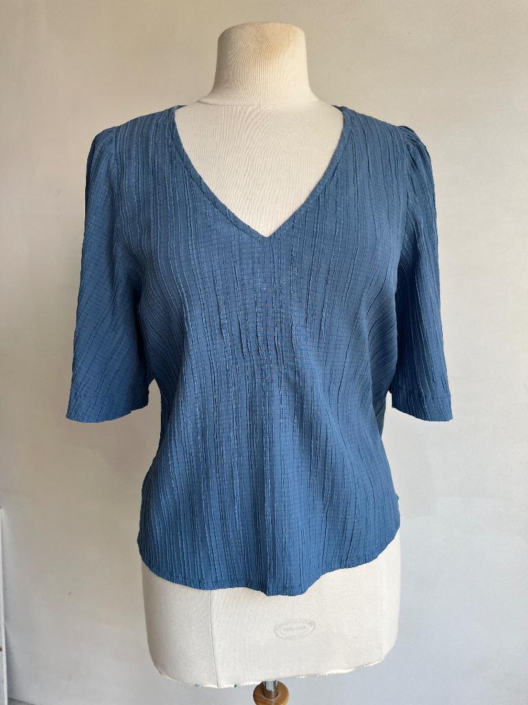 mbym top blauw maat XS, Zo goed als nieuw, Mbym, Korte mouw, Maat 34 (XS) of kleiner