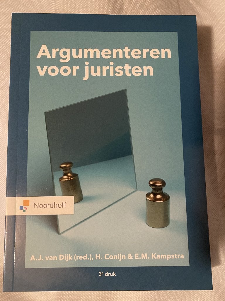 Argumenteren voor juristen - 3e druk, A.J. van Dijk (red.), H. Conijn & E.M. Kampstra, Zo goed als nieuw, Gamma, HBO