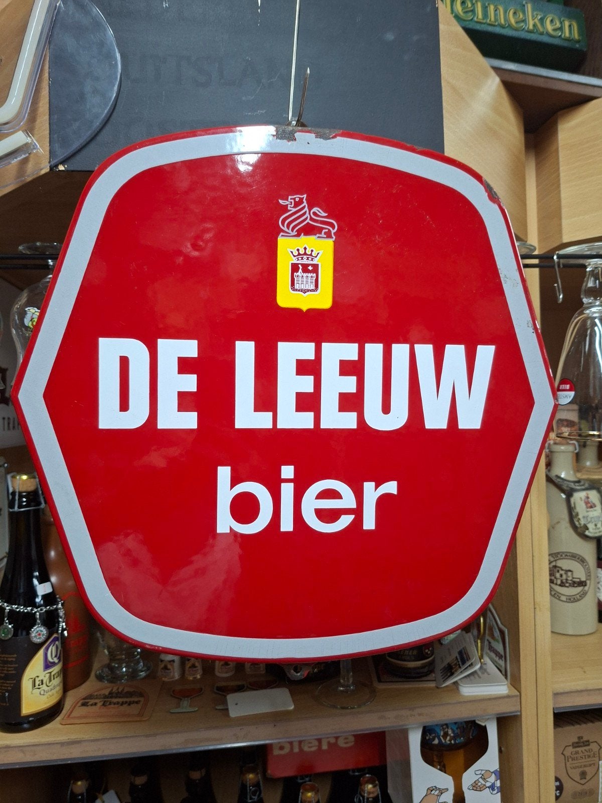 Vintage De Leeuw Bier Emaille Bord - Uniek Verzamelobject, Ophalen