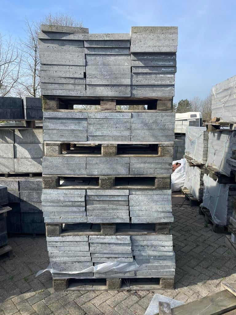 31m2 Oud Hollandse tegels 40x40x5cm Grijs RESTPARTIJ, Ophalen, Nieuw, Beton, Terrastegels