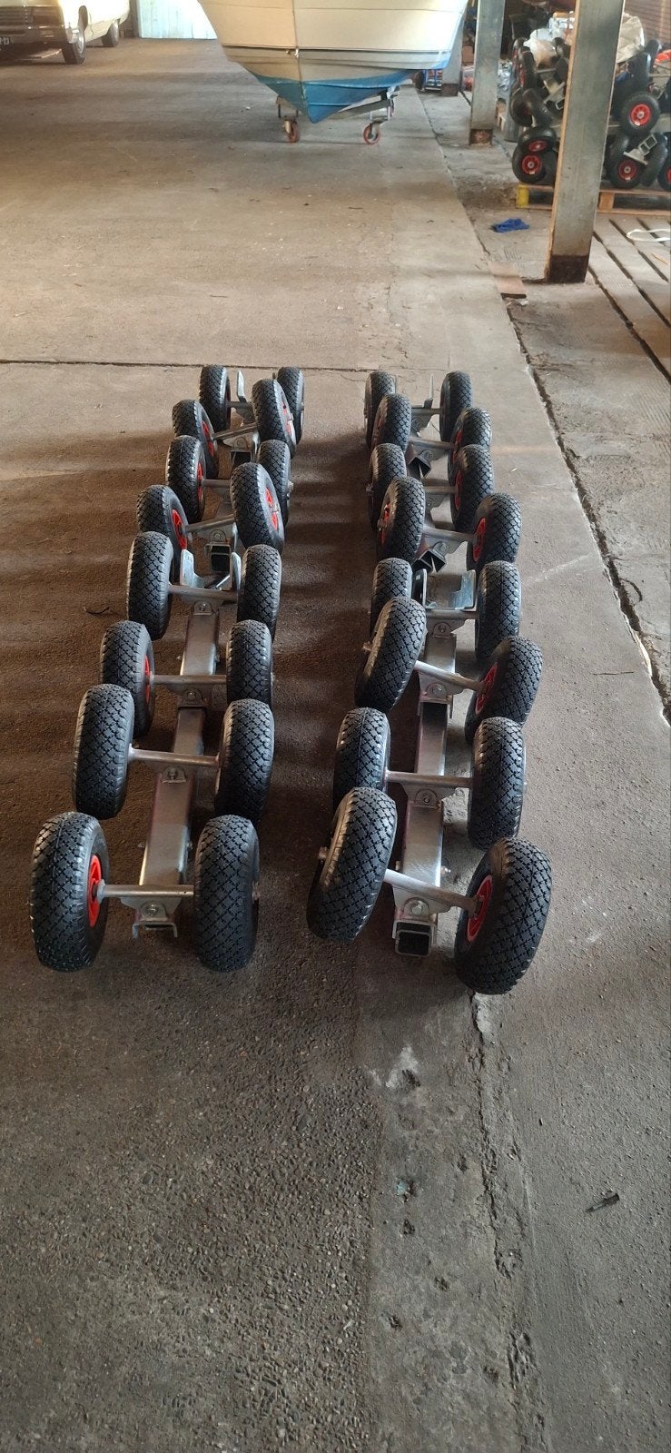 Easy up rollen voor boot trailer luchtbanden rollerbaan, Watersport en Boten, Ophalen, Overige typen, Nieuw, Minder dan 6 meter