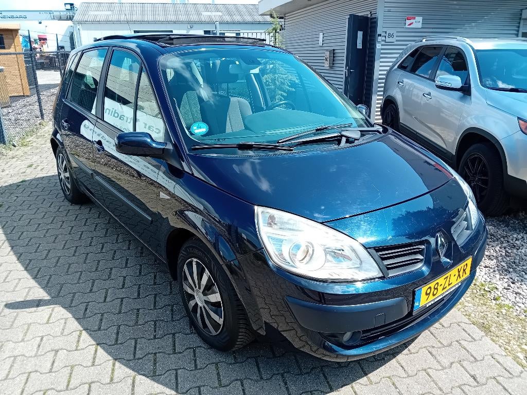 Renault Scénic 1.6 16V 82KW BJ2008 PANORAMADAK! NWE KOPP, Stof, 1295 kg, 4 cilinders, Blauw
