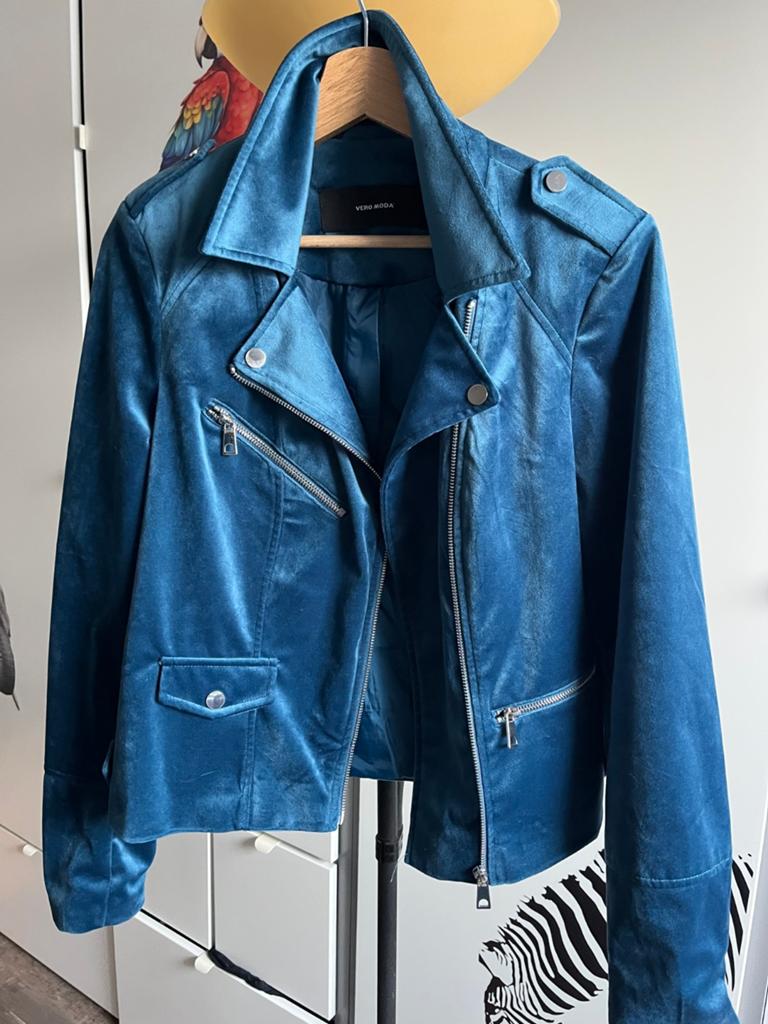 Vero Moda maat M. Fluwelen jasje, Ophalen of Verzenden, Zo goed als nieuw, Blauw
