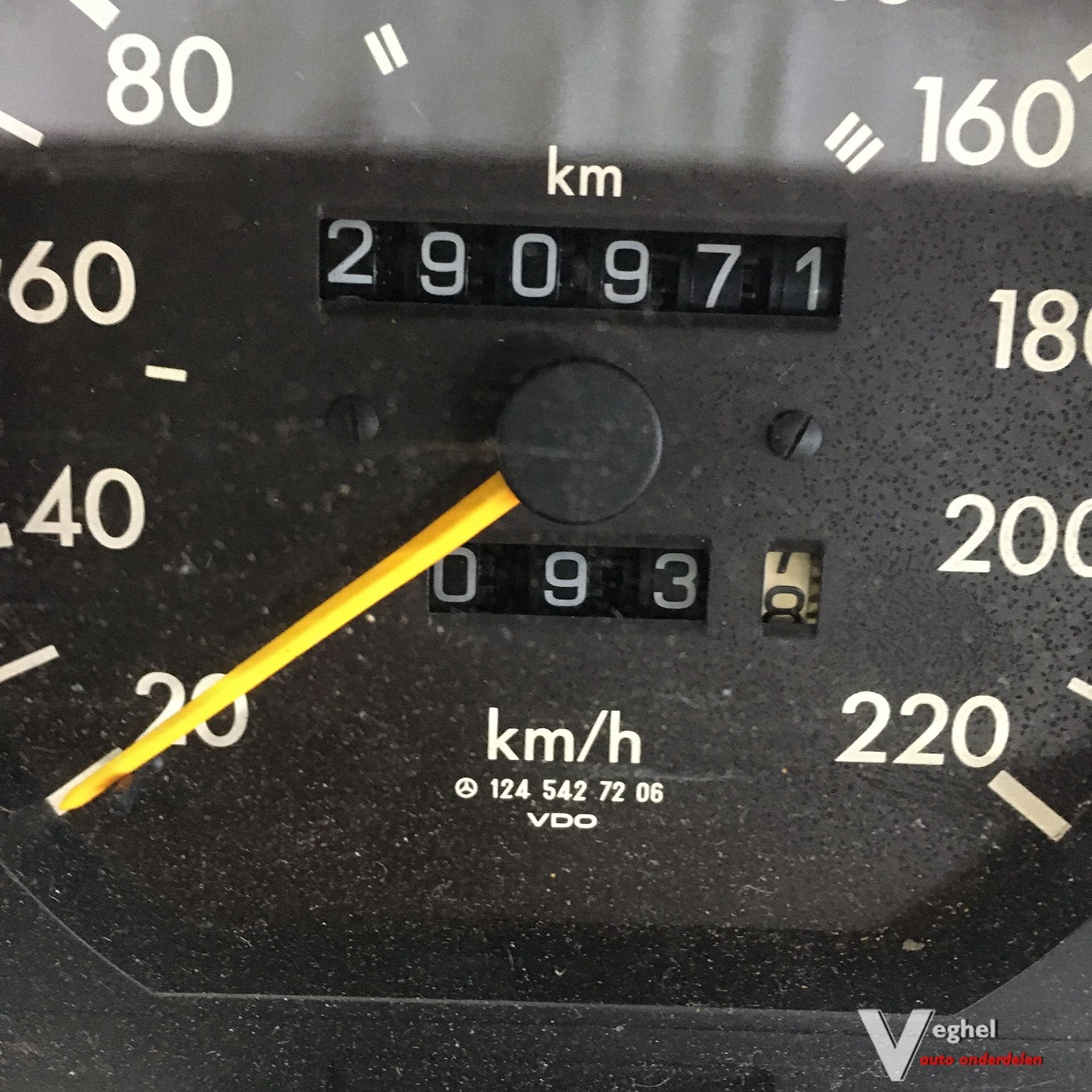 Mercedes W124 1986     Km Tellerklok      124 542 7206, Gebruikt, -, -, Ophalen of Verzenden