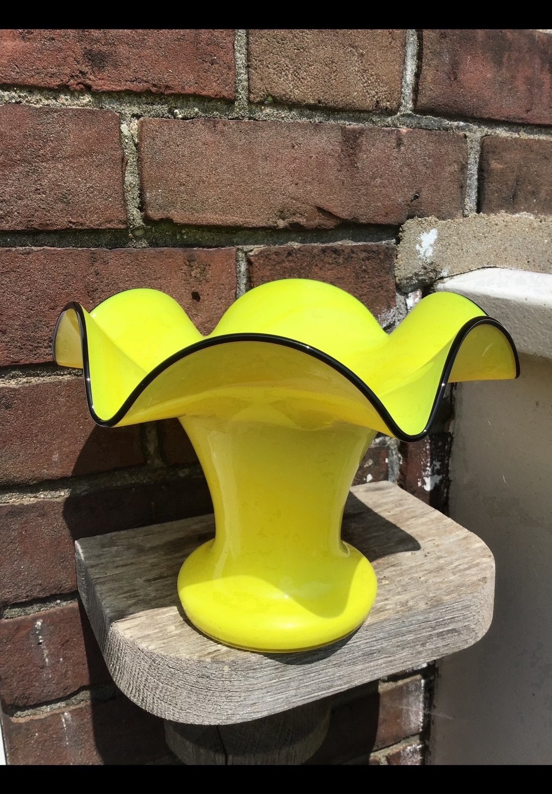 Gele vaas, waarschijnlijk Tango glas Franz Welz, 20-er jaren, Antiek en Kunst, Ophalen of Verzenden