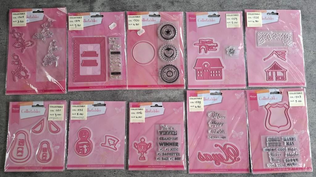 Collectables snijmallen Marianne NieuwSTERK AFGEPRIJSD vanaf, Hobby en Vrije tijd, Kaarten | Zelf maken, Ophalen of Verzenden