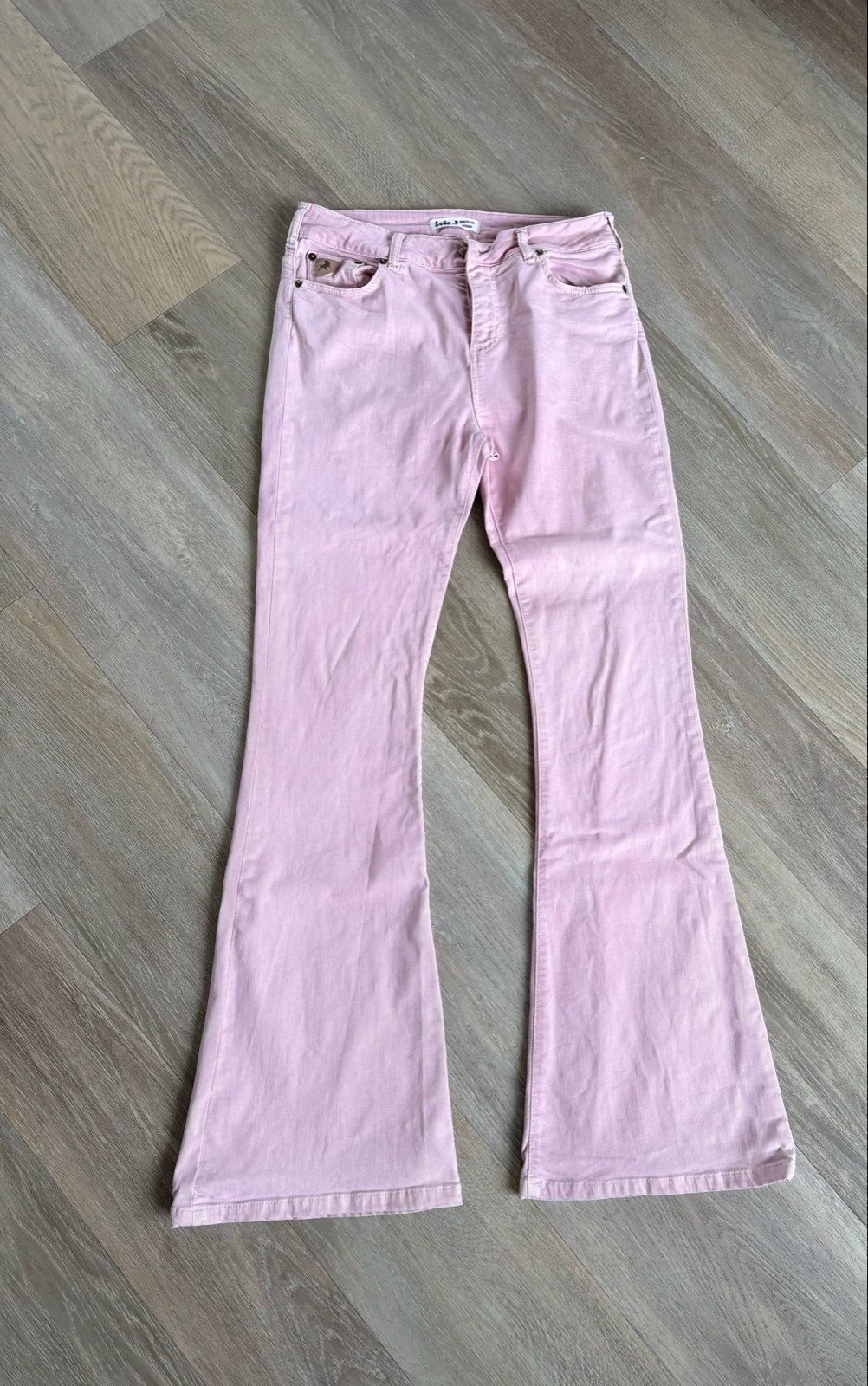 Lois Jeans Roze Flared Jeans - Maat W29-34, Ophalen of Verzenden, Zo goed als nieuw, Overige kleuren, W28 - W29 (confectie 36)