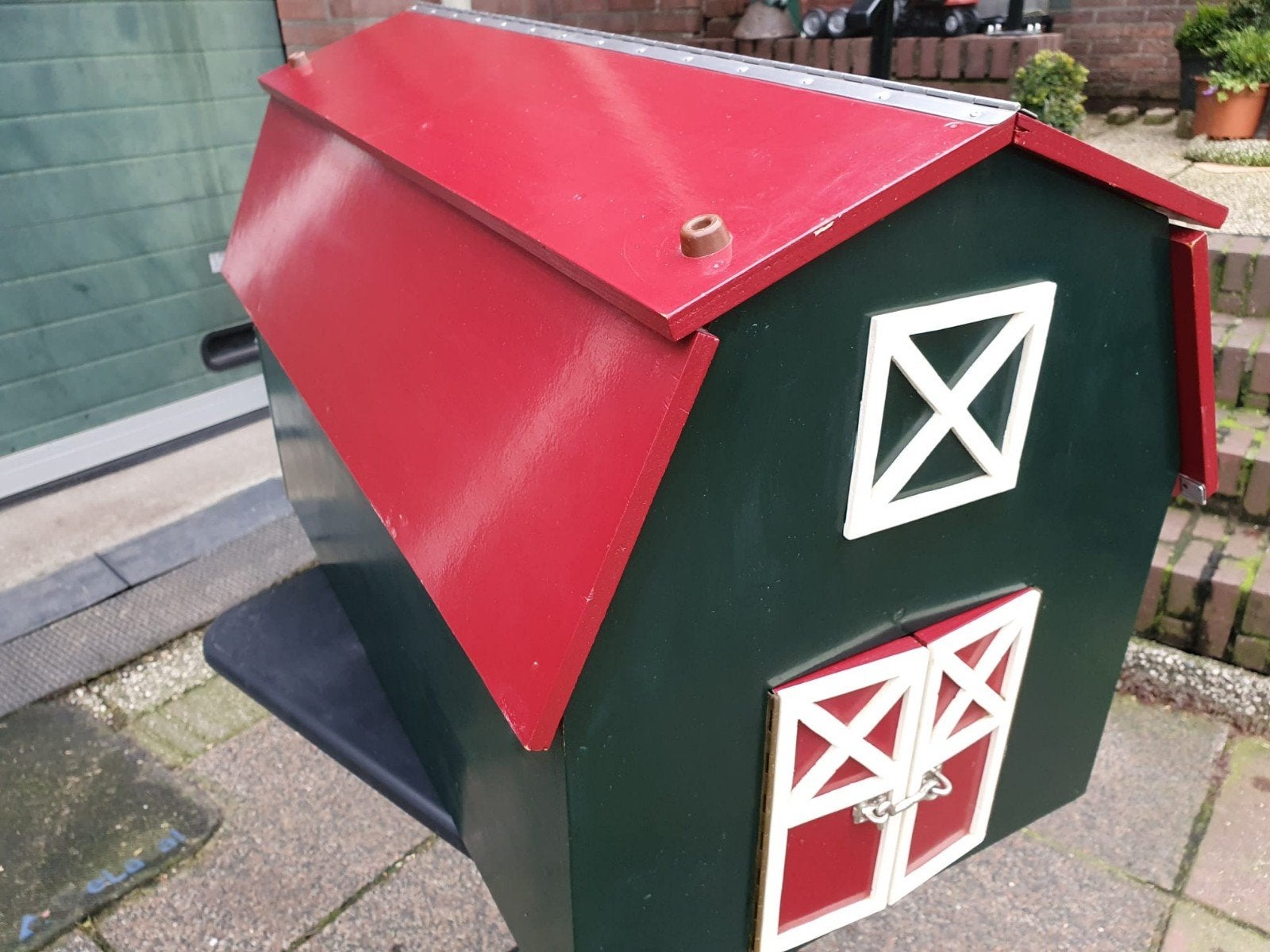 Nette houten speelboerderij / opbergkist, Ophalen, Zo goed als nieuw, Overige typen