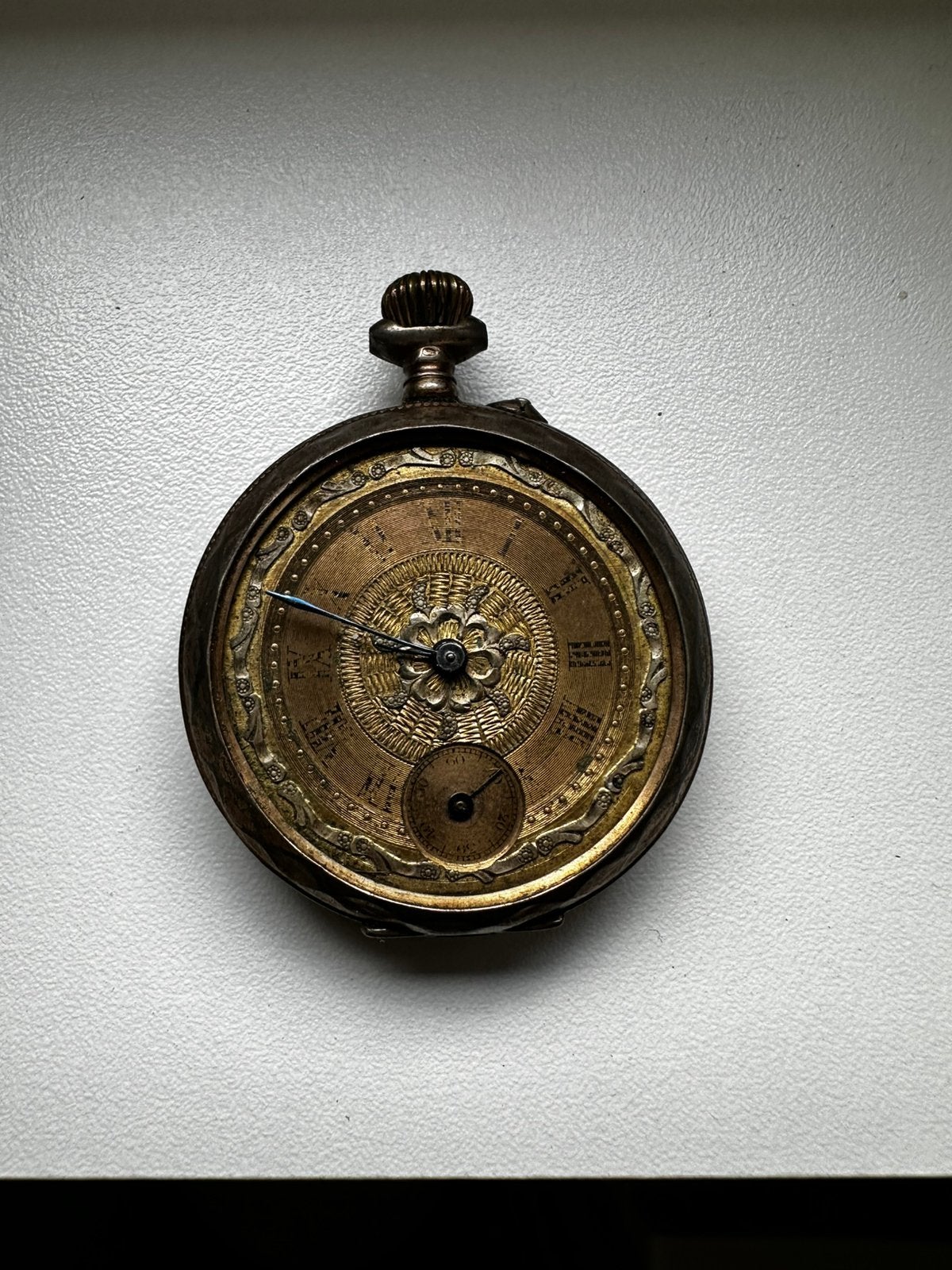 Antiek zilver Rementoir Cylindre zakhorloge, Ophalen of Verzenden, Zilver, Overige typen