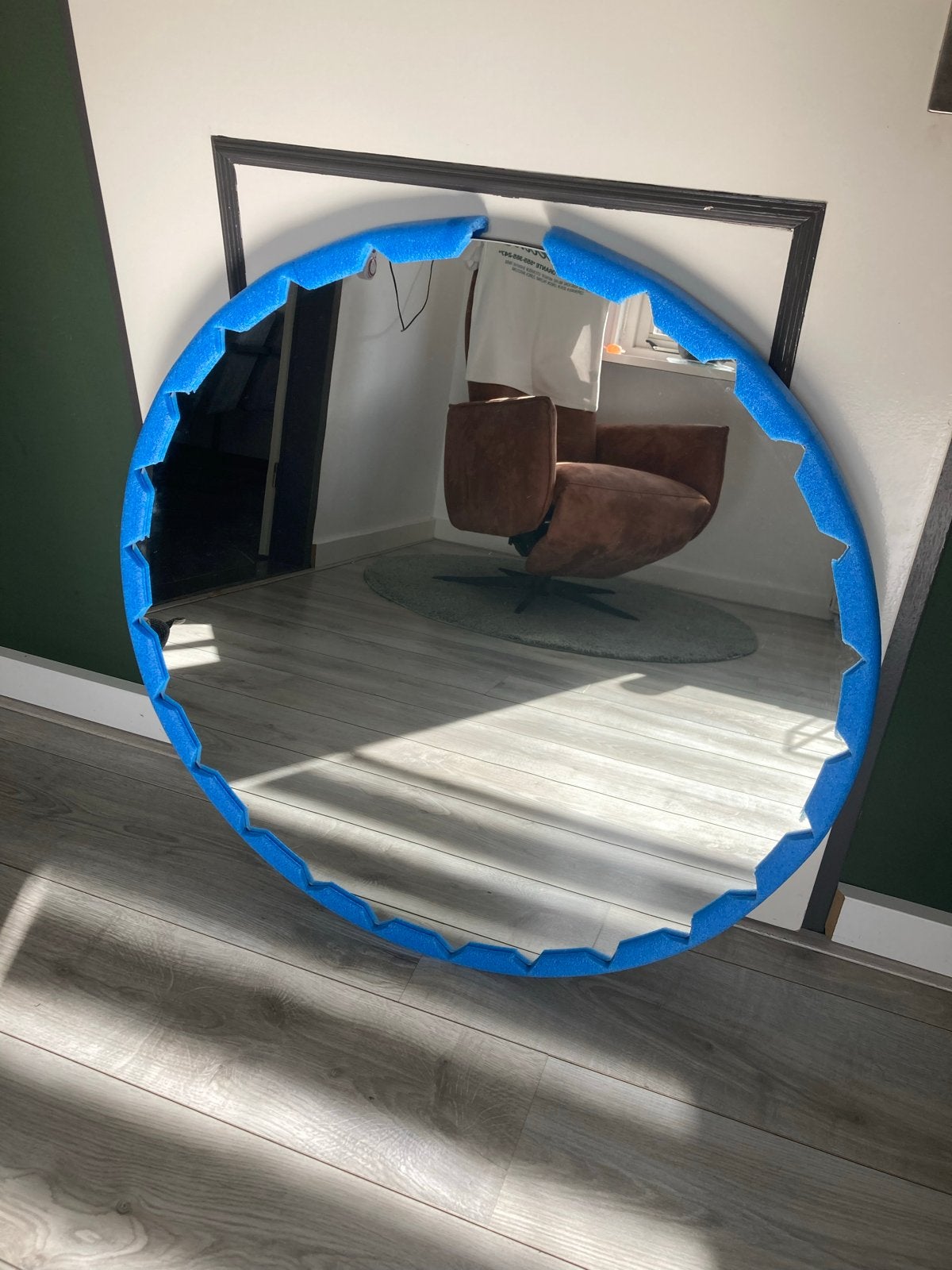 Nieuwe Atlantic badkamerspiegel Ø 80 cm, Ophalen, Overige typen, Nieuw, 50 tot 100 cm