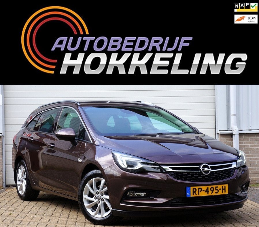 Opel Astra Sports Tourer 1.0 Turbo Innovation 105pk; Automaa, Auto's, Gebruikt, 1178 kg, Bruin, Parkeersensor