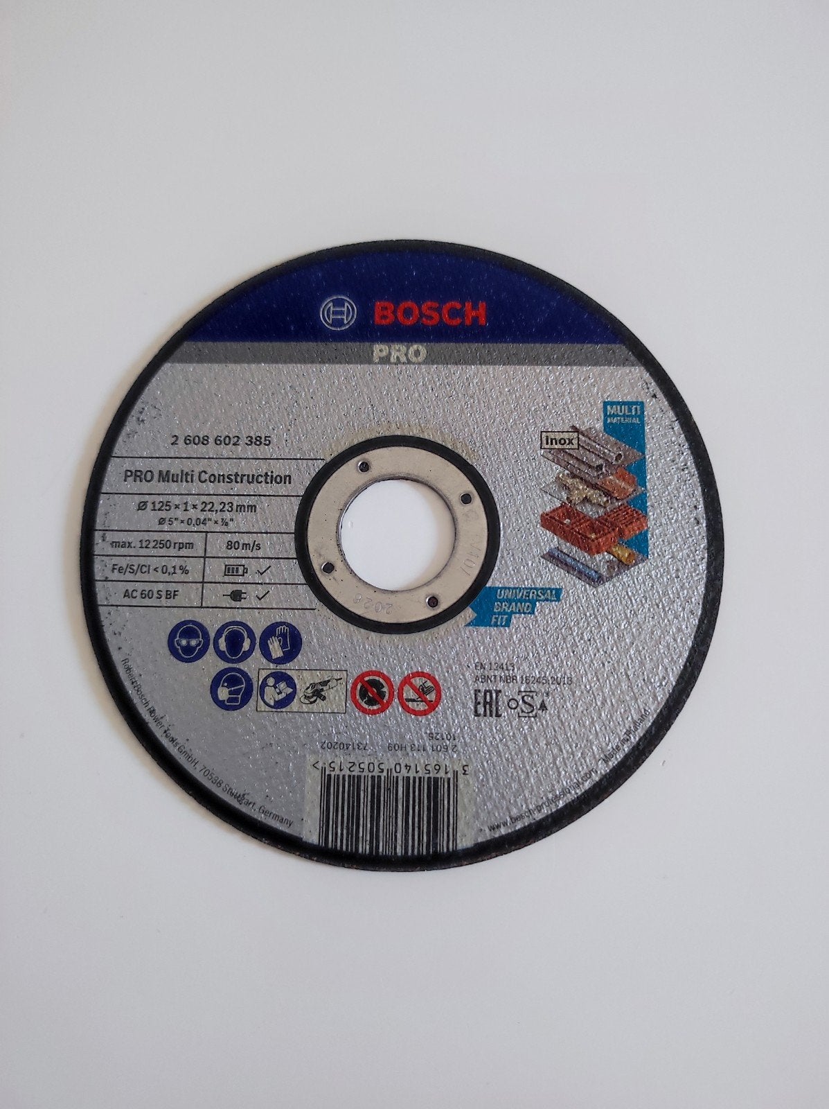 Bosch PRO Multi Construction doorslijpschijf 125mm, Ophalen of Verzenden, Nieuw, Haakse handslijpmachine