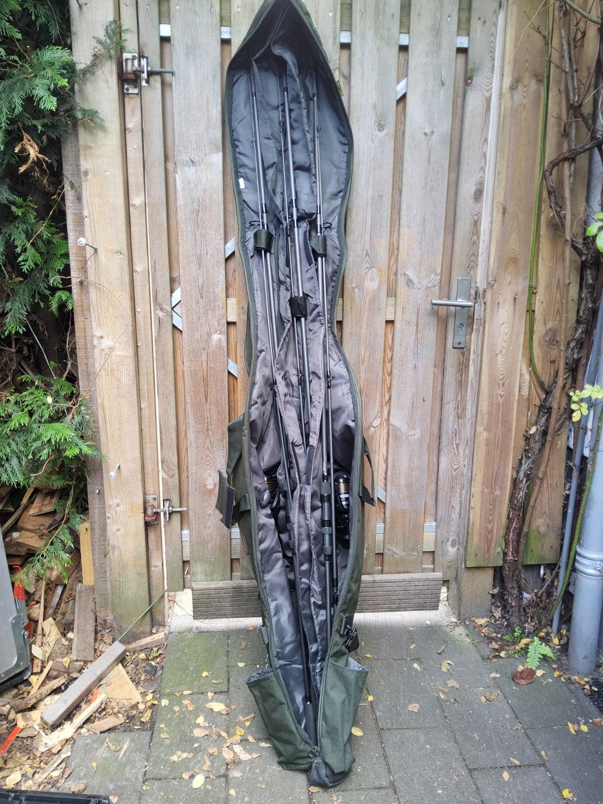 3x baitrunner 3x12ft korum  karper hengel 1xfouderaal, Ophalen, Zo goed als nieuw, Werphengel