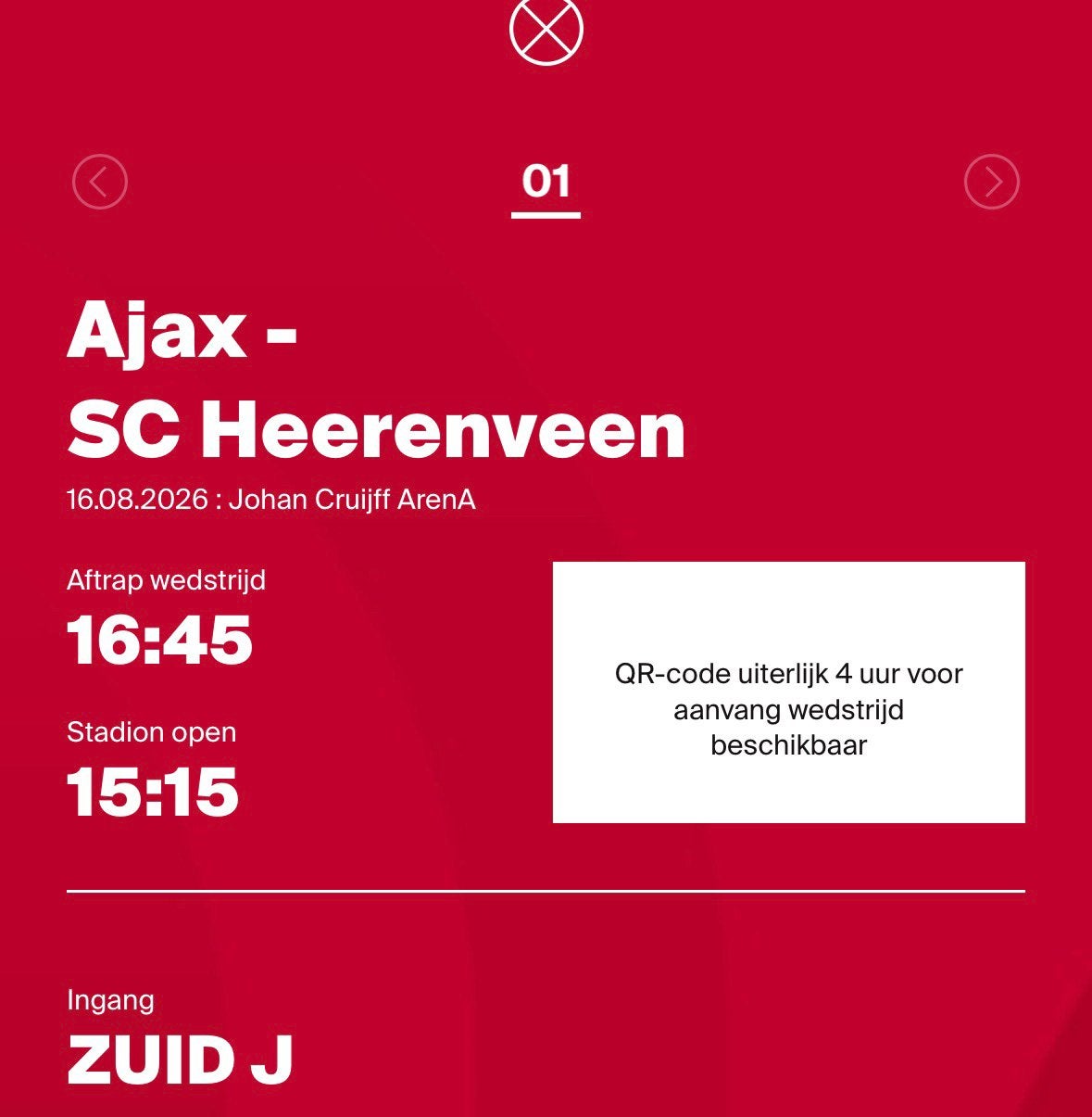 Ajax - SC Heerenveen zuid J, Eén persoon, November