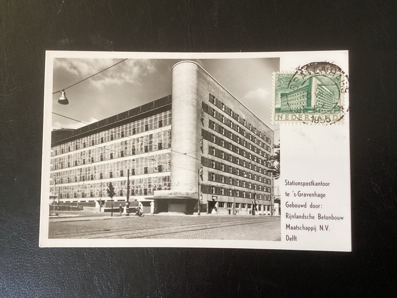Oude Ansichtkaart Stationspostkantoor 's-Gravenhage, Verzamelen, Ansichtkaarten | Nederland, Ophalen of Verzenden, 1940 tot 1960