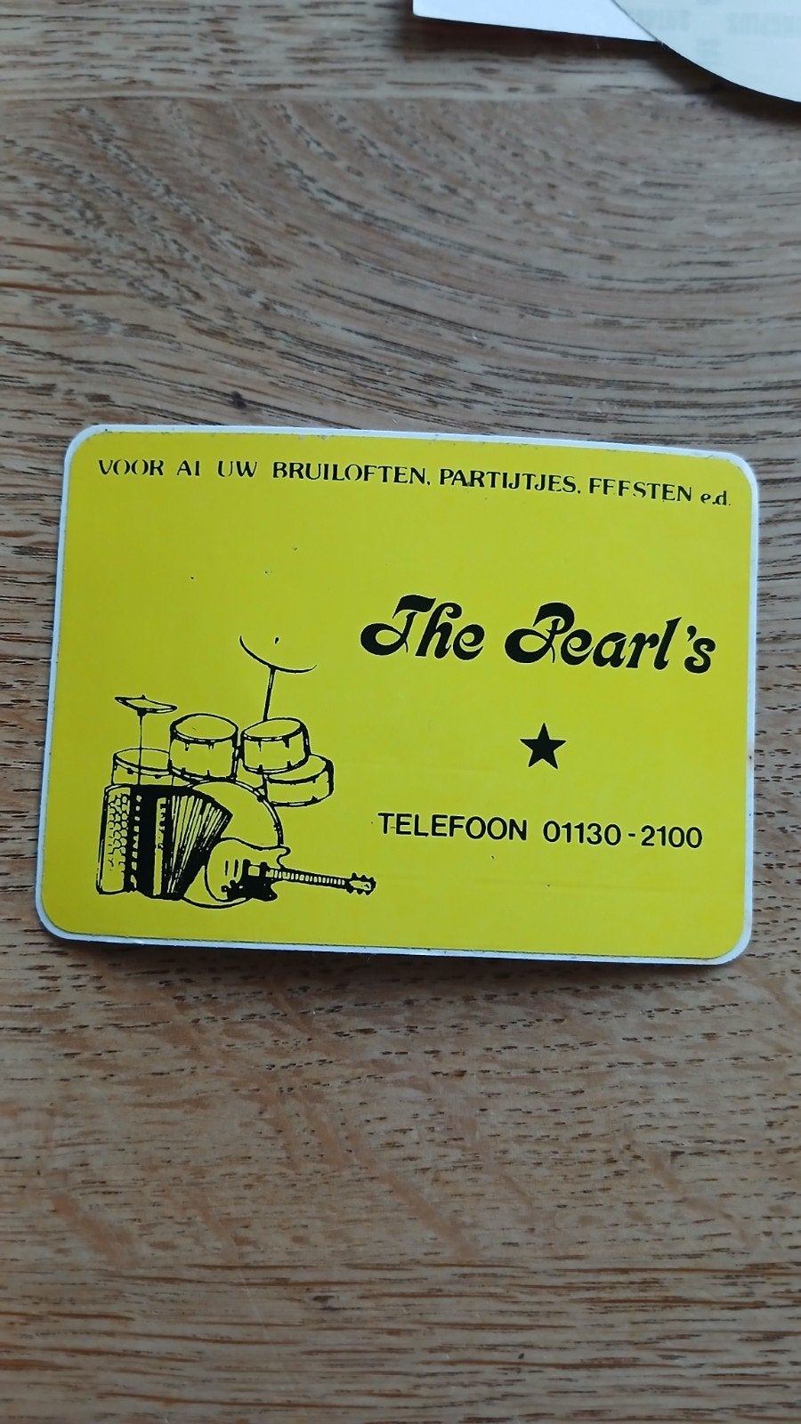 Sticker amusementsorkest The Pearls, KRUININGEN, Ophalen of Verzenden, Zo goed als nieuw
