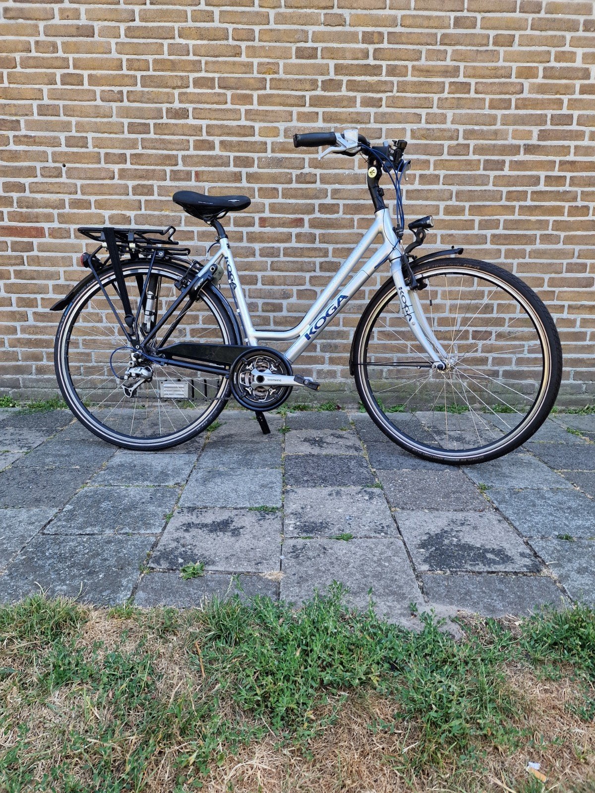 Koga Damesfiets - Zilver - Framehoogte 53 cm, Velgrem, Versnellingen, Ophalen, Overige merken