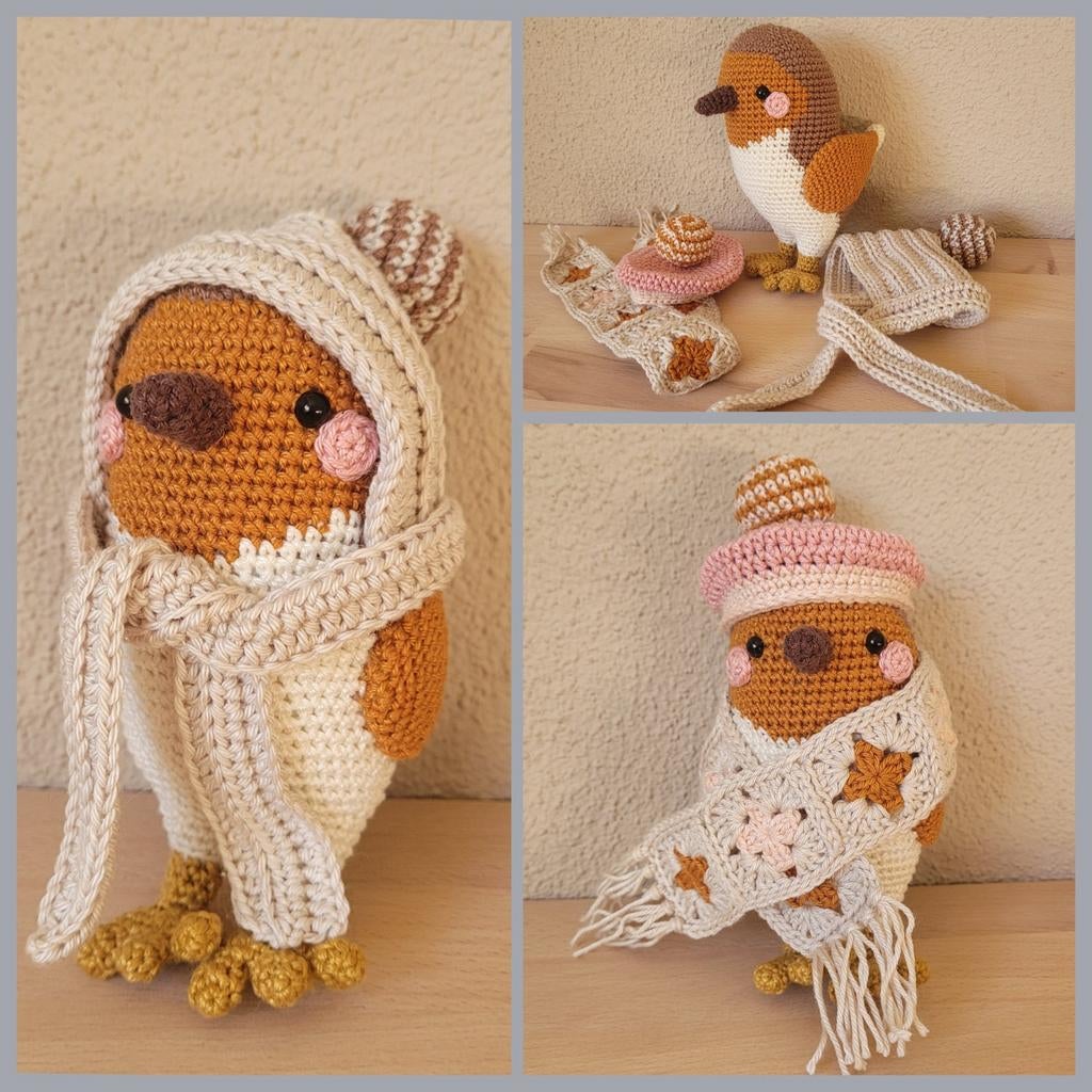 Gehaakt Roodborstje Grayson Knuffel met 2 Outfits, Kinderen en Baby's, Speelgoed | Knuffels en Pluche, Ophalen of Verzenden, Nieuw