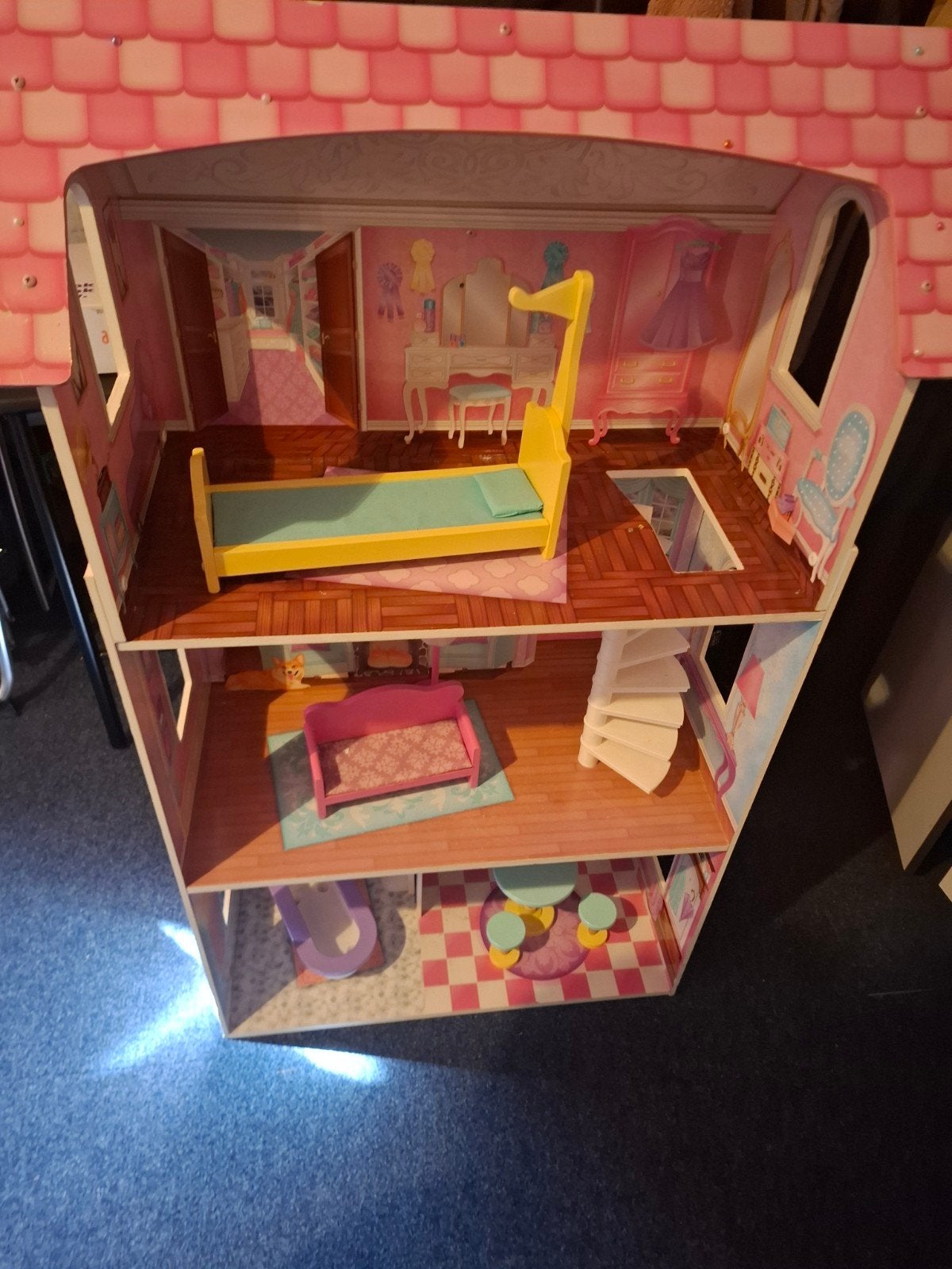 KidKraft Houten Poppenhuis met Meubels - Zo goed als nieuw, Ophalen, Zo goed als nieuw, Poppenhuis