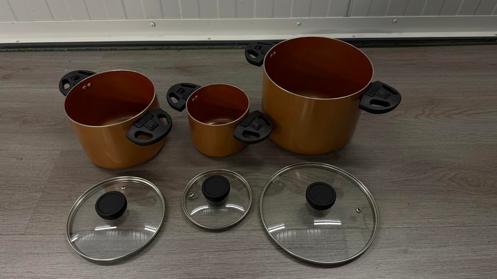 BO-CAMP PANNENSET SLAUSON COMPACT 3 ALU INDUCTIE, Ophalen of Verzenden, Zo goed als nieuw