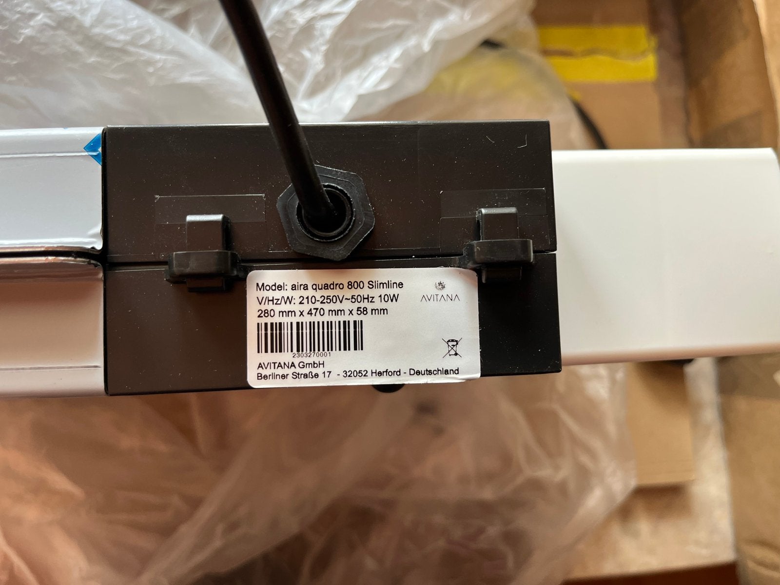 Avitana AIRA QUADRO 800 Slimline plasmafilter, ongebruikt, Witgoed en Apparatuur, Overige typen, Nieuw, Ophalen of Verzenden, Inbouw