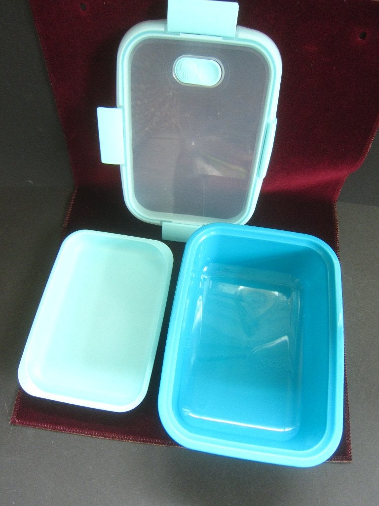 Curver Smart to Go Eco Lunchbox 1,2 L broodtrommel met inzet, Ophalen of Verzenden, Zo goed als nieuw, Blauw, Bus of Trommel