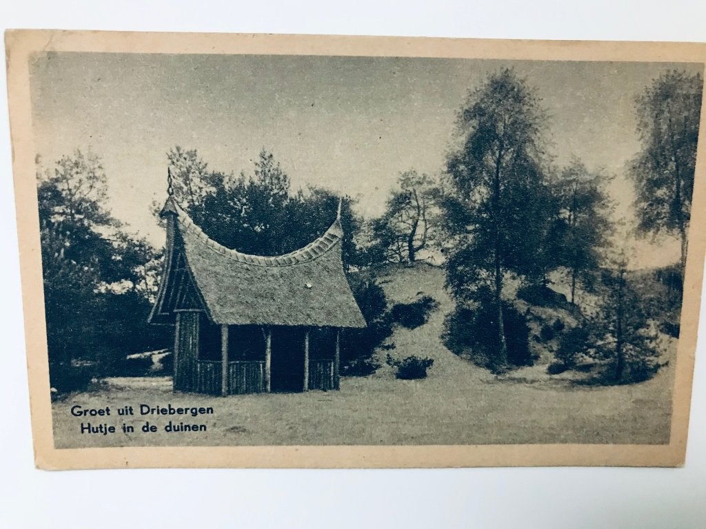 Oude ansichtkaart Driebergen - Hutje in de duinen, Ophalen of Verzenden, 1940 tot 1960, Gelopen, Utrecht