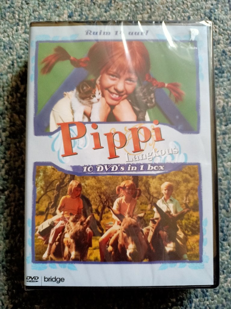 Pippi Langkous 10dvd,alle films en tv afleveringen !!nieuw!!, Alle leeftijden, Actie en Avontuur, Nieuw in verpakking, Complete serie