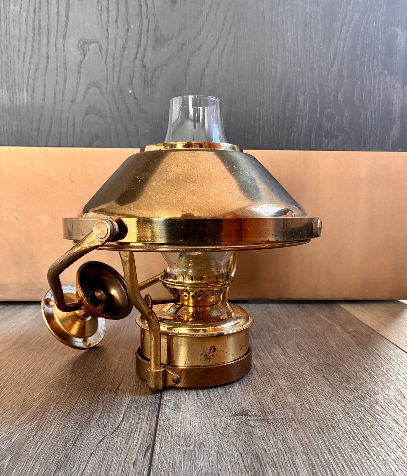 Antieke scheepslamp DHR captain’s JR messing, Antiek en Kunst, Ophalen of Verzenden