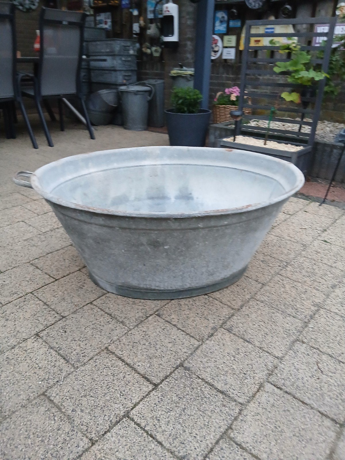 Grote zinken teil teilen zink bad badkuip vijver kuip bak, Ophalen, Gebruikt, Metaal, 30 tot 60 cm
