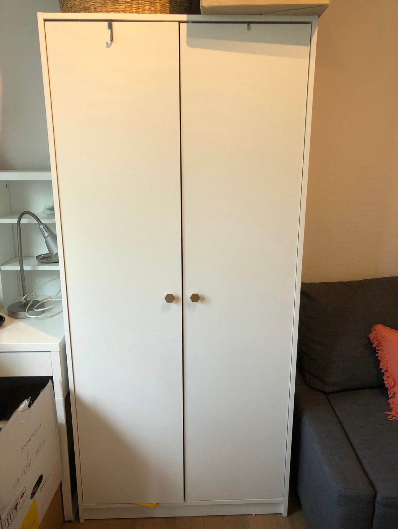 White Wardrobe / Closet – Good Condition, Ophalen, 50 tot 100 cm, Zo goed als nieuw, 150 tot 200 cm