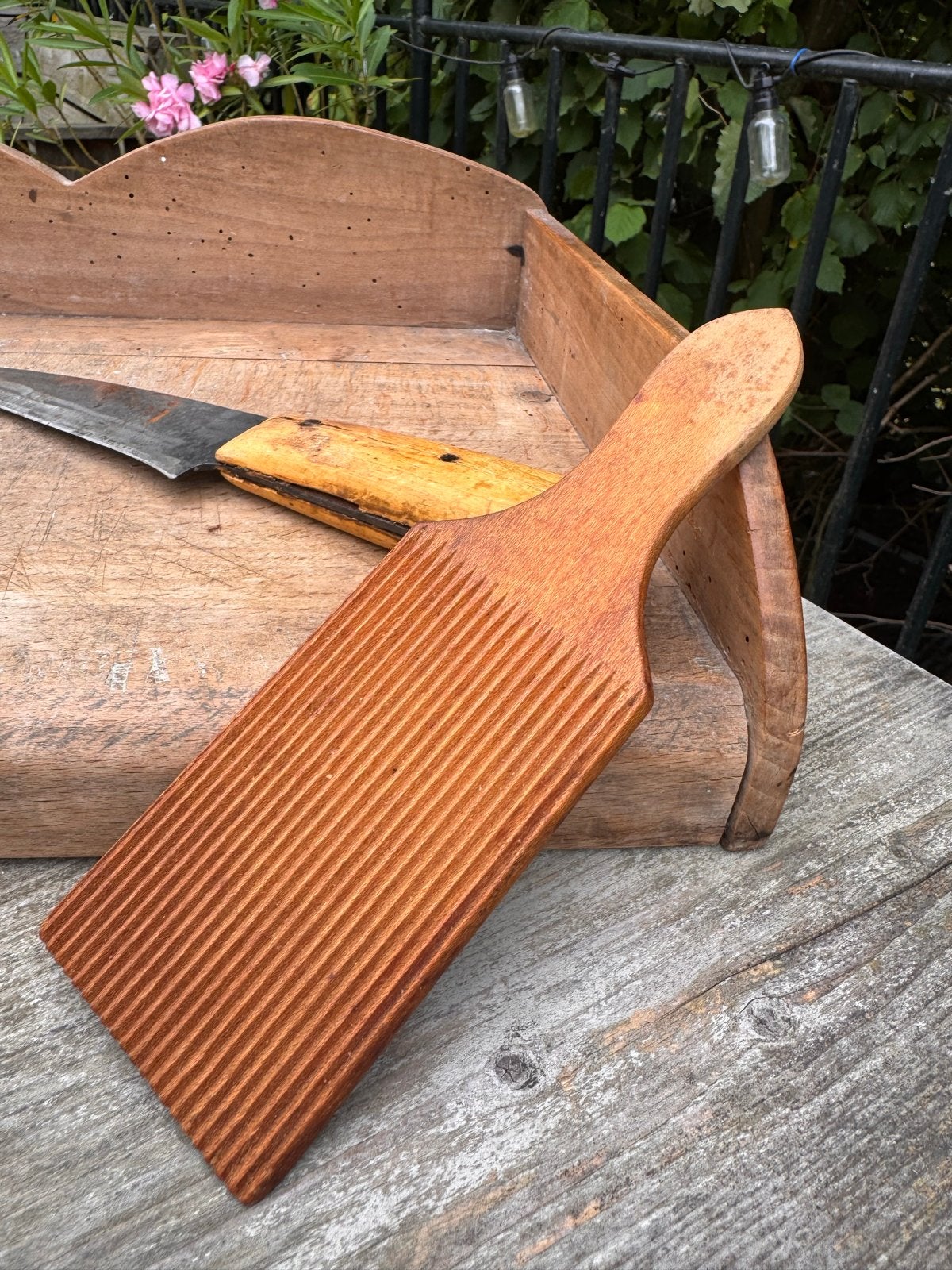 Vintage Boterplankje - Houten Boter Vormer, Antiek en Kunst, Curiosa en Brocante, Ophalen of Verzenden
