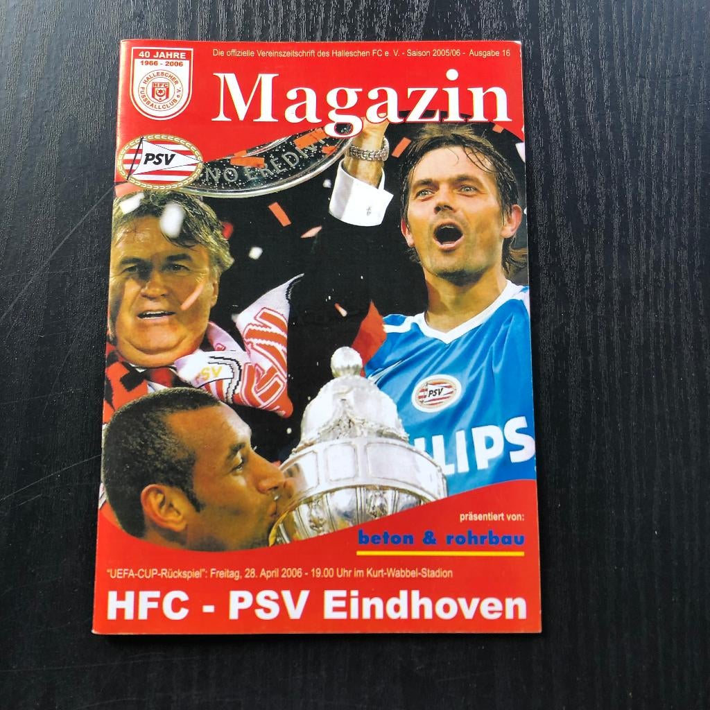 Programma oefenduel hallescher - psv 2006, Ophalen of Verzenden, Zo goed als nieuw, PSV, Boek of Tijdschrift