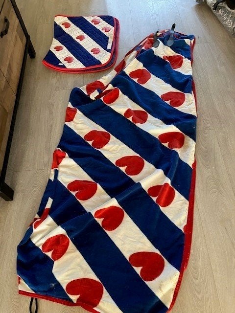 Fleecedeken en dressuurdekje FRIES, Zweetdeken, Zo goed als nieuw, Full (L), Ophalen
