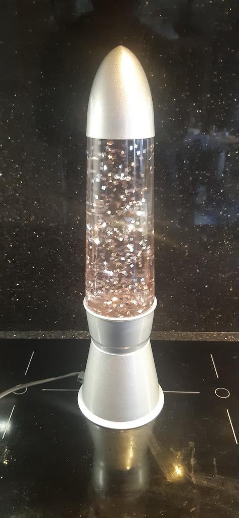 Lavalamp met glitters .., Huis en Inrichting, Lampen | Tafellampen, Ophalen, Minder dan 50 cm