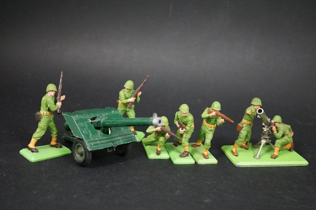 Britains soldaten met BAT gun, anti tank team - TOP vintage, Antiek en Kunst, Ophalen of Verzenden