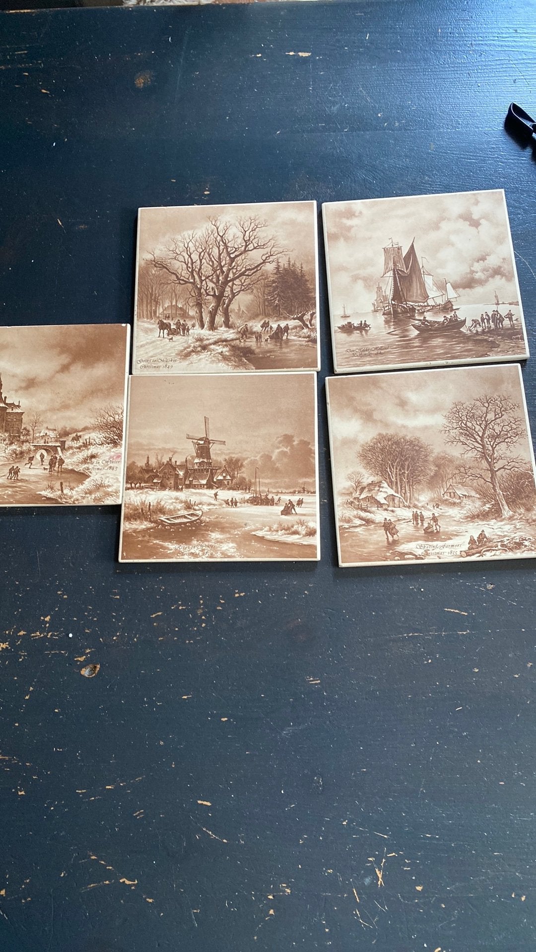 5 mosa  tegels Holland, Antiek en Kunst, Antiek | Wandborden en Tegels, Ophalen of Verzenden