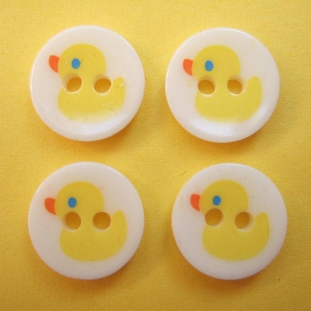 NOG 1 !! ~ Leuk klein knoopje met een eendje ~ 11 mm, -, -, Nieuw, Ophalen of Verzenden