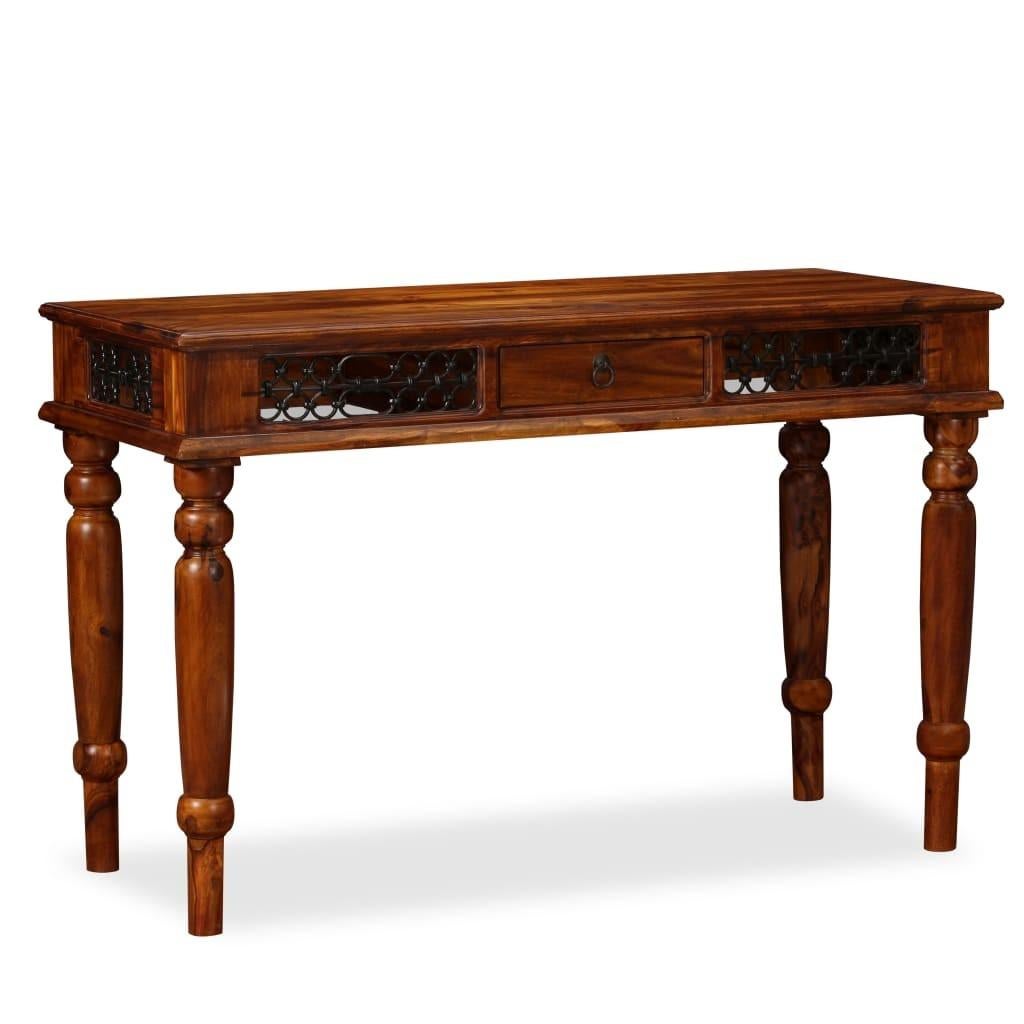 NIEUW Bureau massief sheeshamhout 120 cm schrijftafel, Venlo, 120 cm, Hout, 50 cm