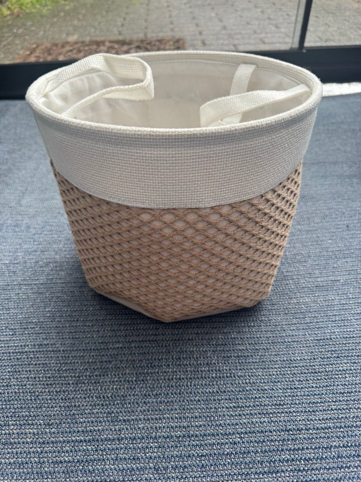 Decoratieve opbergmand van Action, Gevlochten, Mand, Textiel, Rond