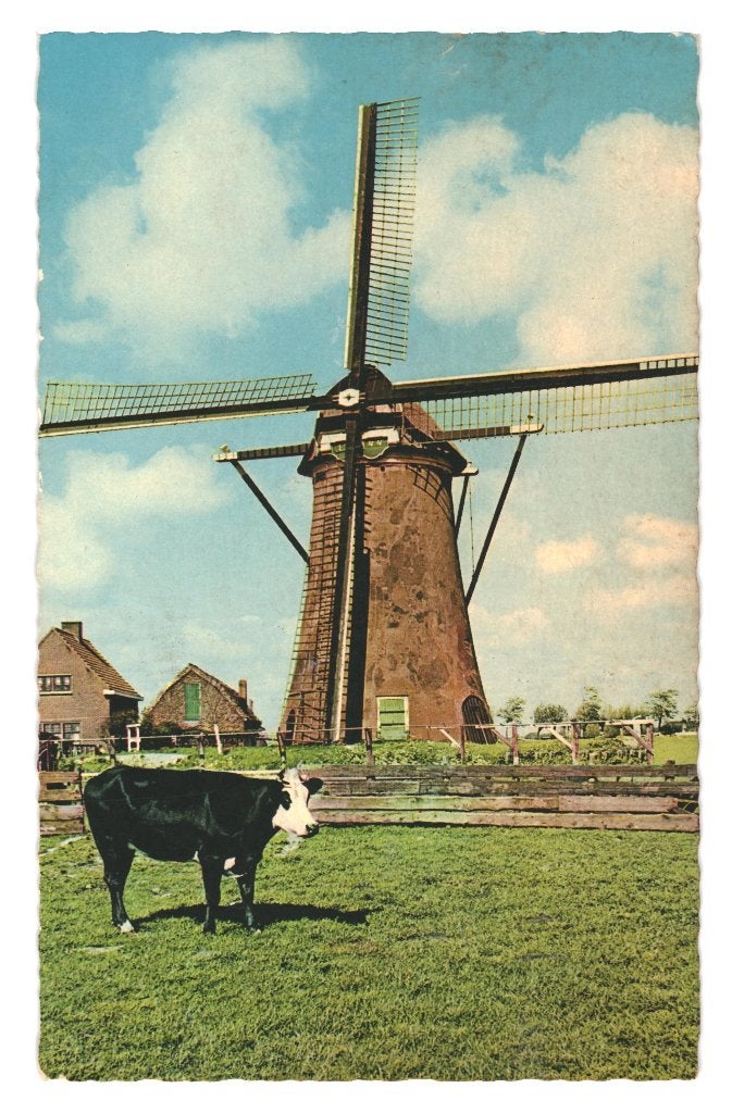 940952	Warmond	ZH Molen	niet gelopen, Verzamelen, Ophalen of Verzenden, 1960 tot 1980, Gelopen, Zuid-Holland