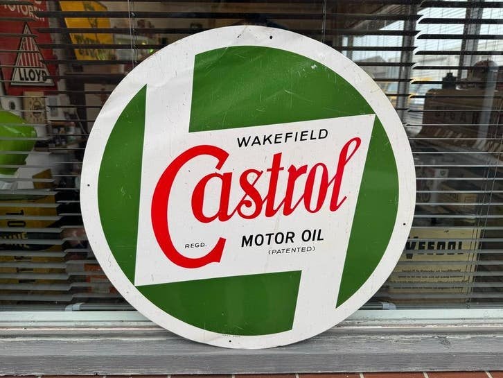 Vintage Castrol Motor Oil Reclamebord, Verzamelen, Merken en Reclamevoorwerpen, Reclamebord, Gebruikt, ., Ophalen of Verzenden