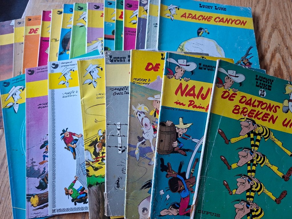 Lucky Luke verzameling 20x Morris ook los te koop of ruil, Gelezen, Ophalen of Verzenden, Morris, Meerdere stripboeken