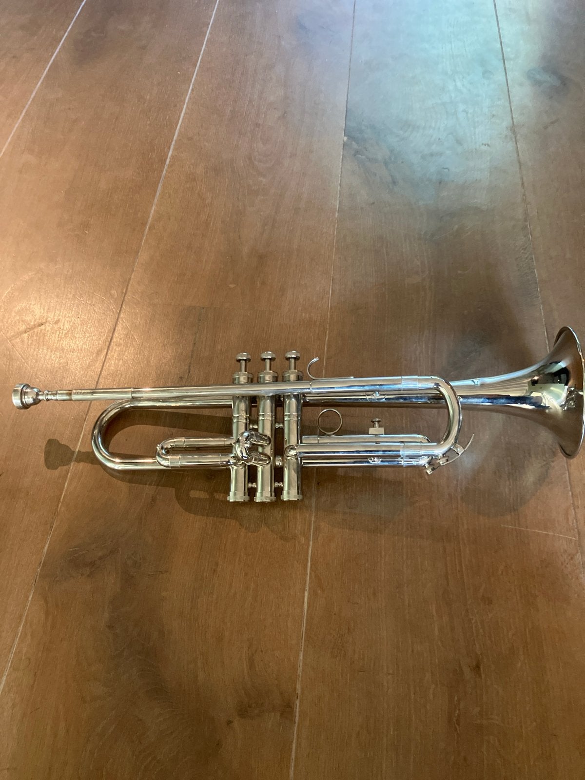 Vintage dynamic Super Trompet - Verzilverd, Muziek en Instrumenten, Blaasinstrumenten | Trompetten, Ophalen of Verzenden, Gebruikt