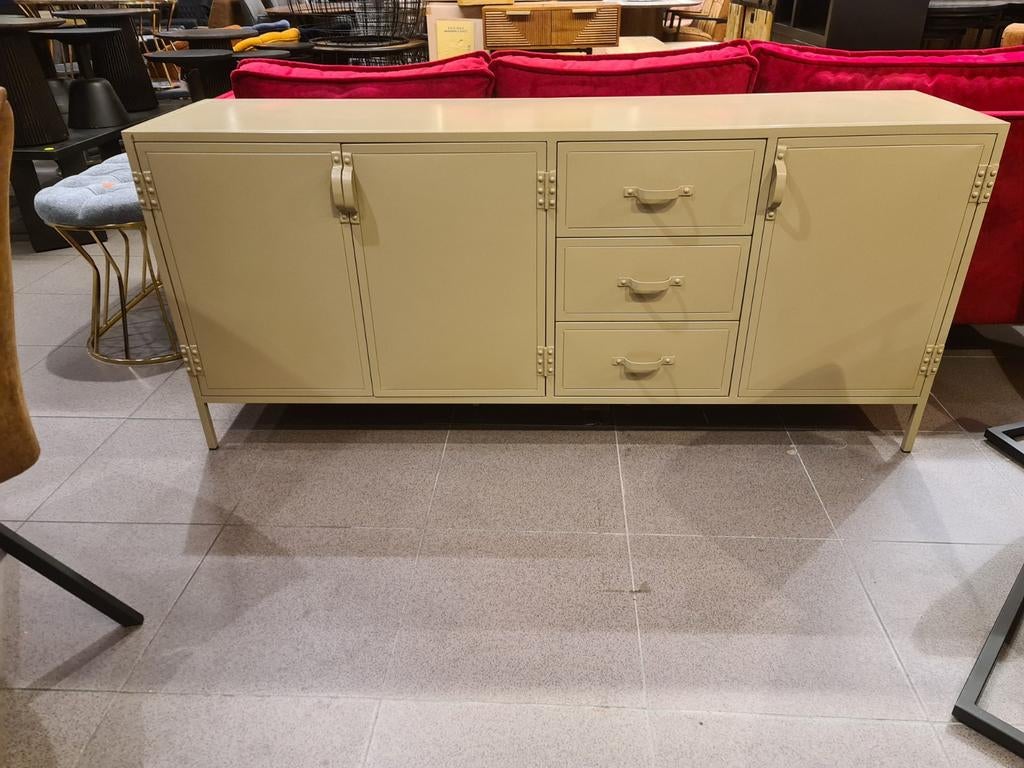 Nieuwe Eleonora Genève dressoir 185x80x47cm sand metaal €275, Ophalen, Beige, ., Nieuw