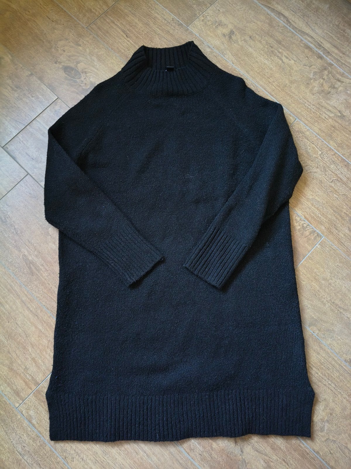 Jurk, lange trui jurk, zwart, maat M, Kleding | Dames, Jurken, Maat 38/40 (M), Zwart, Gedragen, Boven de knie