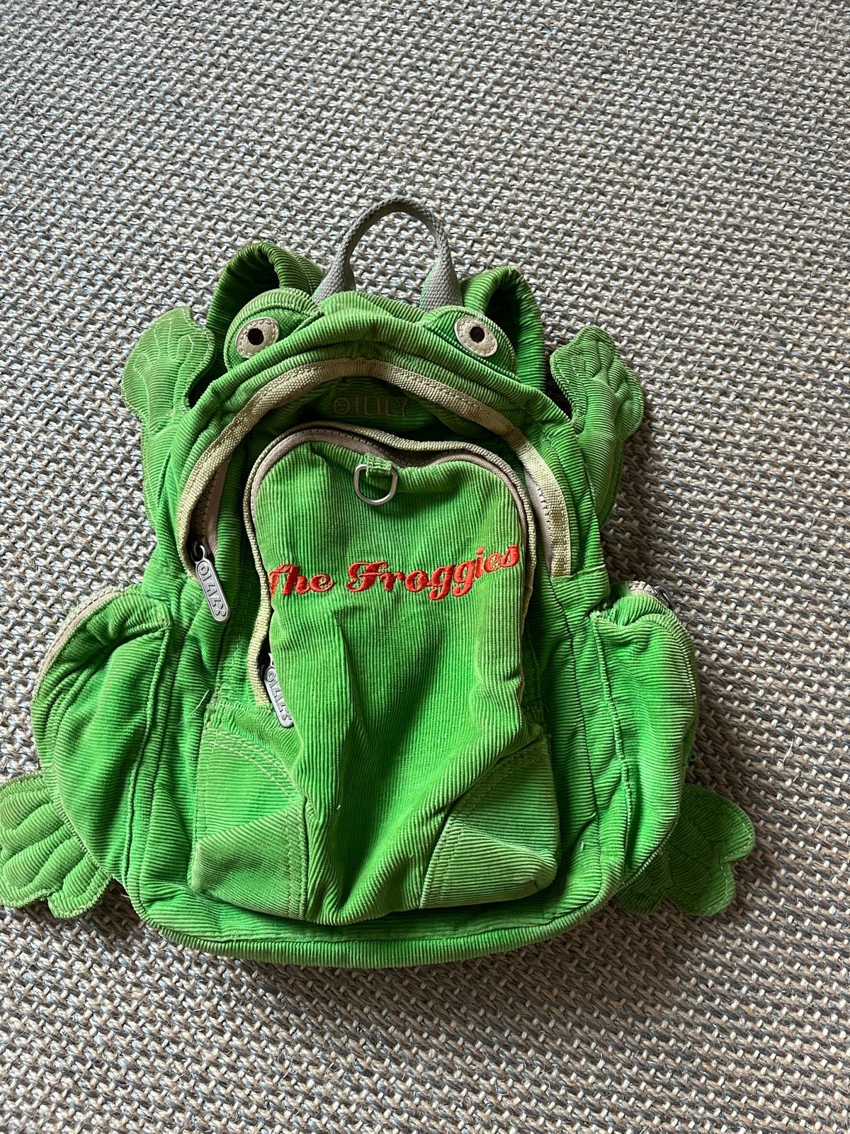 Oilily Vintage Kikkerrugzak - Groen, Ophalen of Verzenden, Gebruikt