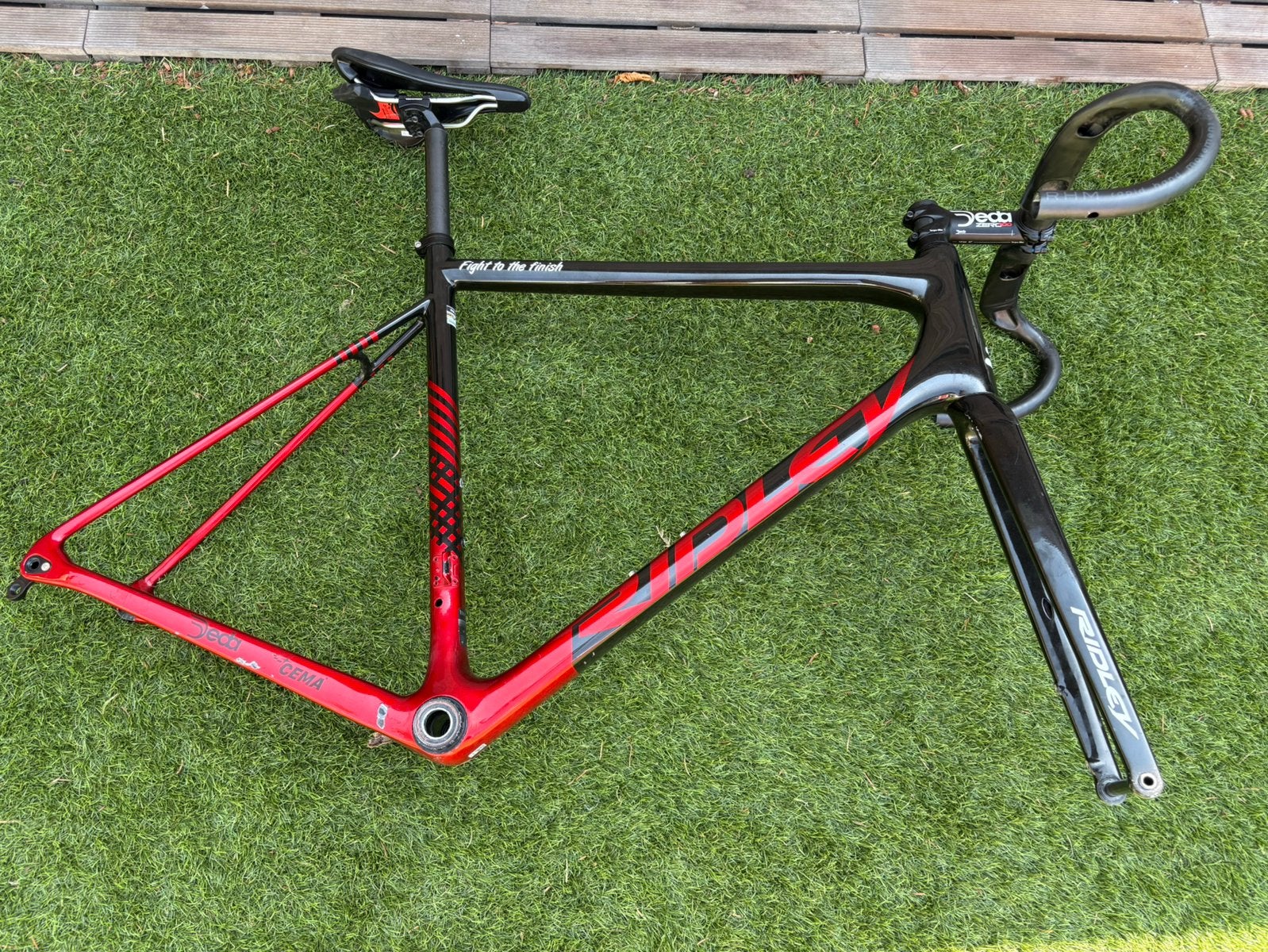 Frameset Ridley Helium SLX maar Medium incl stuur/pen zadel, Gebruikt, Info@velovenlo.nl, Ophalen of Verzenden, Racefiets