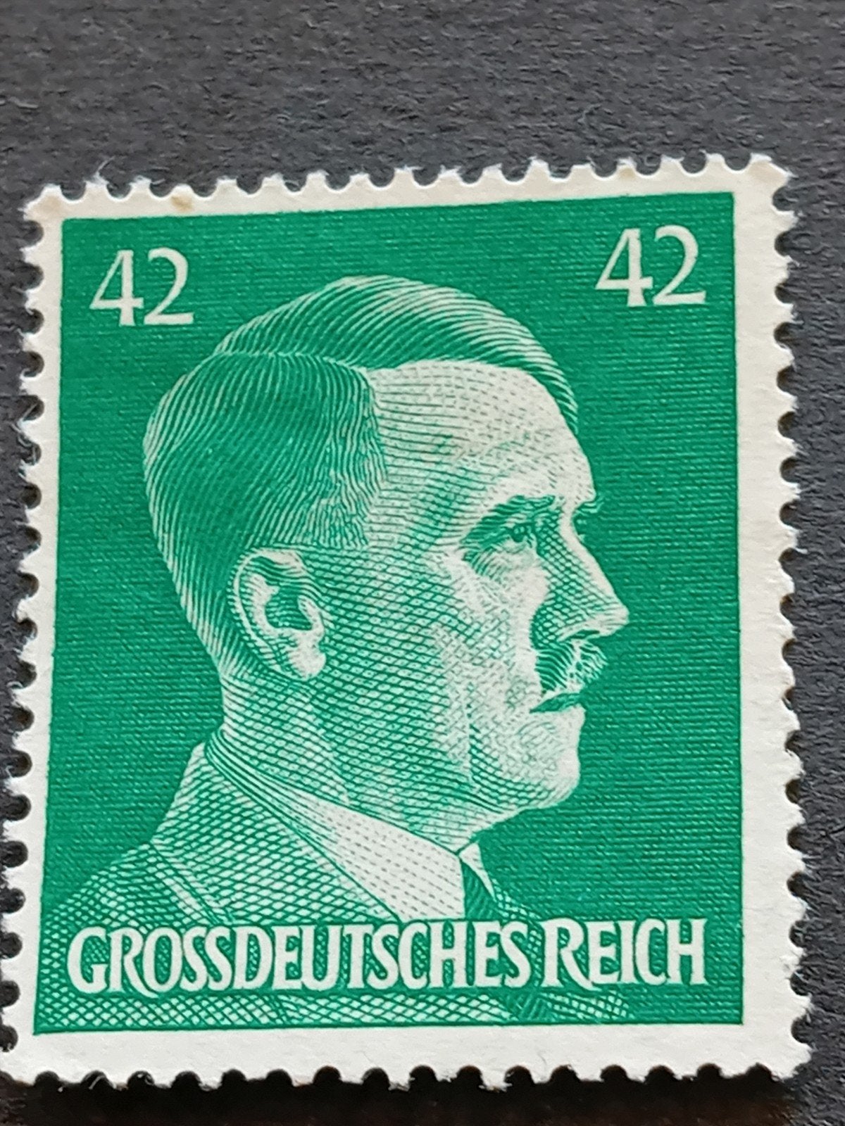 Duitse postzegel Adolf Hitler 42 Pf Grossdeutsches Reich, Ophalen of Verzenden, Duitse Keizerrijk